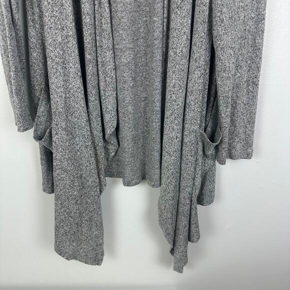 Bobeau Womens Lightweight Long Sleeve Button Heather Grey Open Cardigan Small - Picture 4 of 10